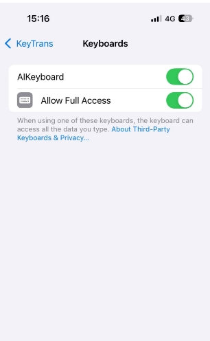 Keyboard Settings